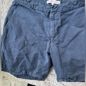 Orlebar brown navy linen shorts - size 30